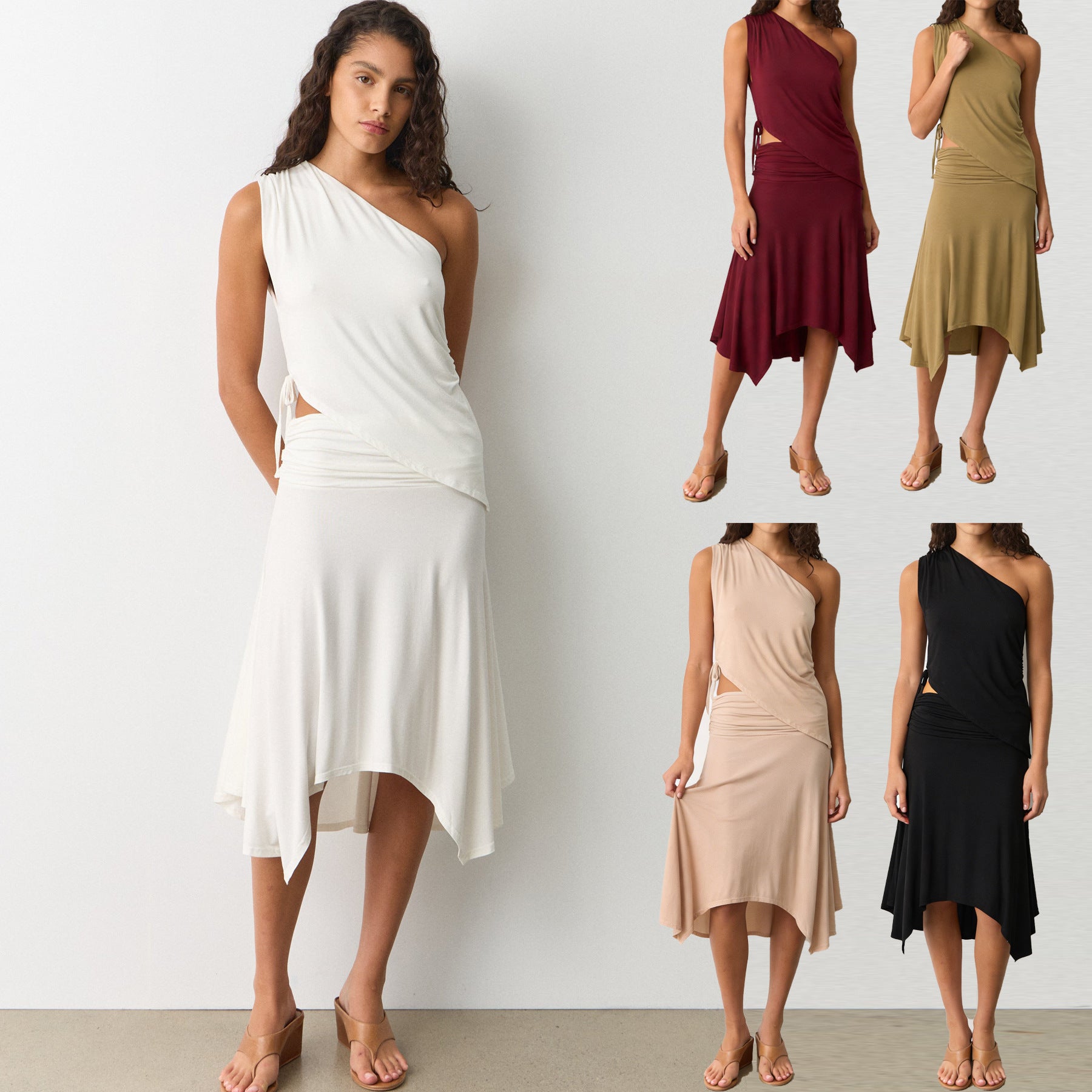 Women's Summer Hollow-Out Lace-Up Two-Piece Set