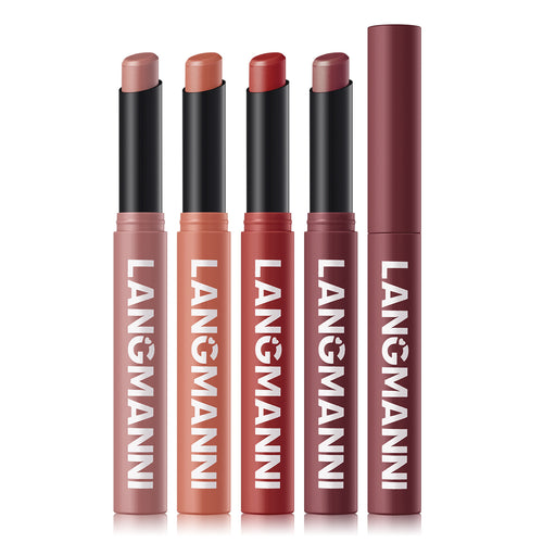 12-Color Angled Rotating Matte Lipstick Single Piece