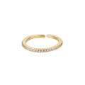 18k Gold-plated Ring, Niche And Unique, With Diamond Setting