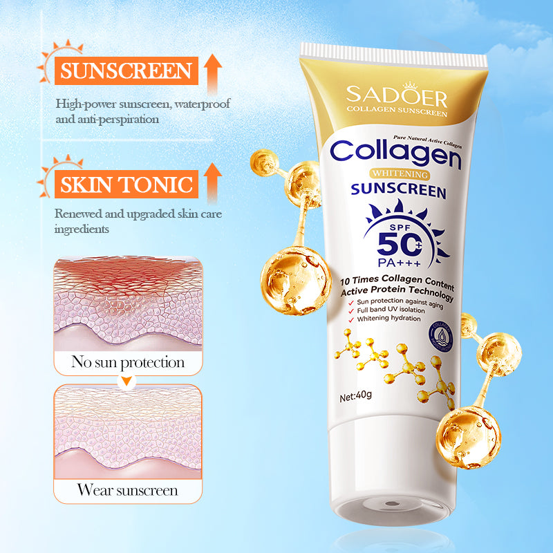 SADOER Collagen Anti-Aging Whitening Sunscreen Cream 40g