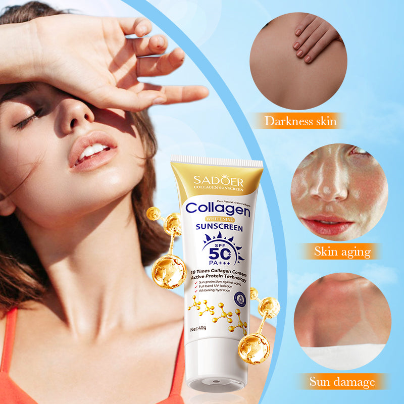 SADOER Collagen Anti-Aging Whitening Sunscreen Cream 40g