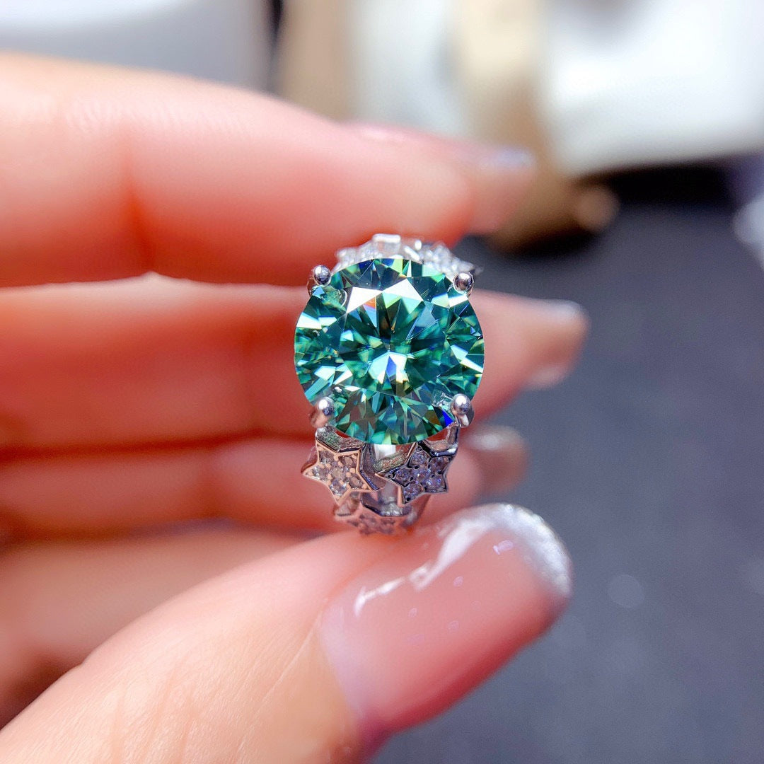Luxury Milky Way Micro-Set Color Gemstone Ring