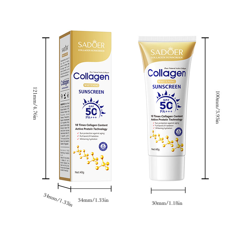 SADOER Collagen Anti-Aging Whitening Sunscreen Cream 40g