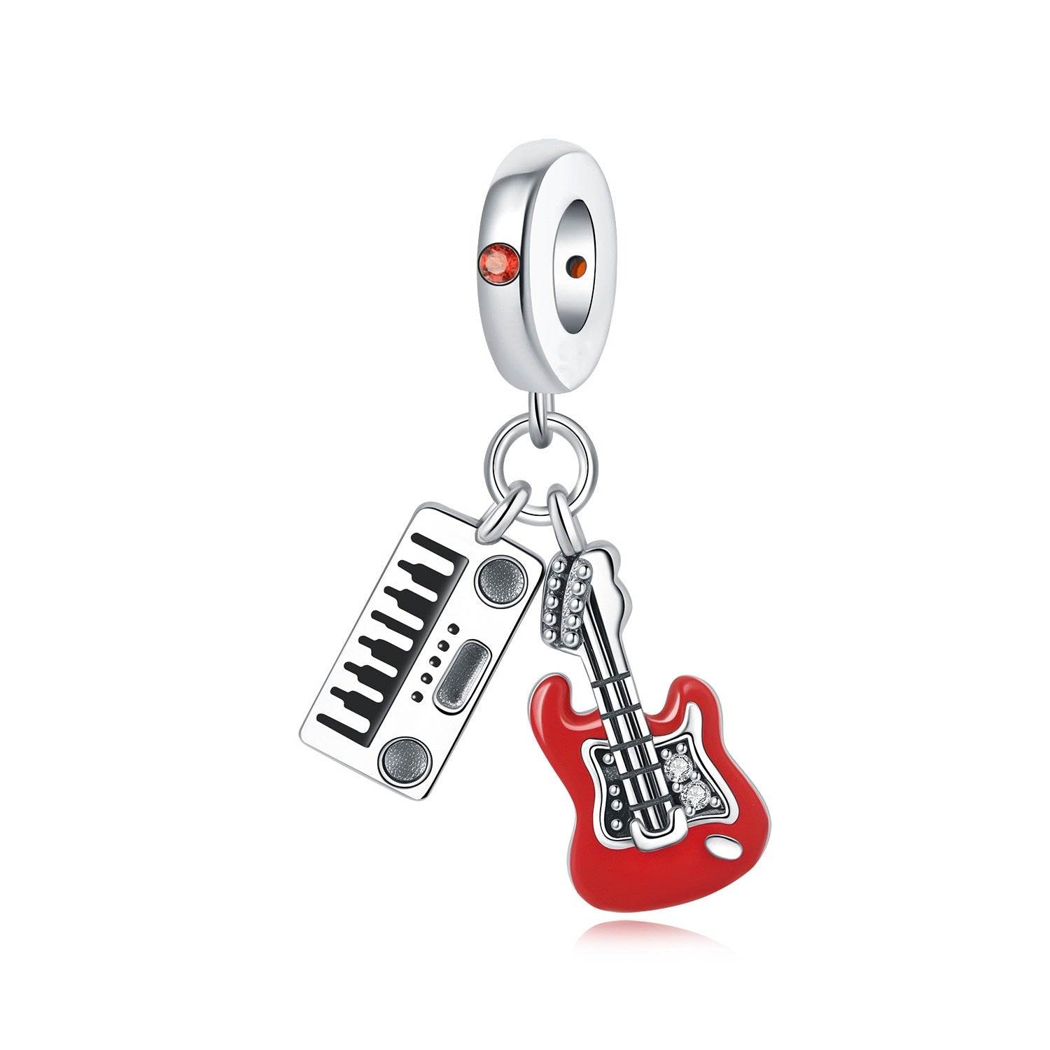 Music And Movement Theme Copper-Plated Silver Pendant